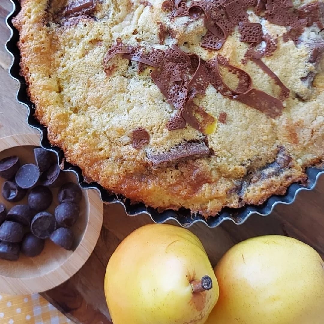Photo of the Pear and chocolate pie 70% – recipe of Pear and chocolate pie 70% on DeliRec
